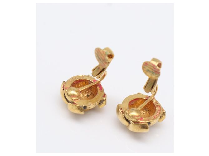 Timeless Orecchini a clip rotondi Chanel Coco Mark in Oro D'oro - vista 5
