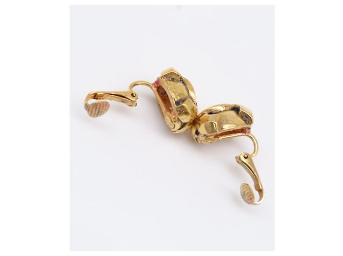 Timeless Orecchini a clip rotondi Chanel Coco Mark in Oro D'oro - vista 7