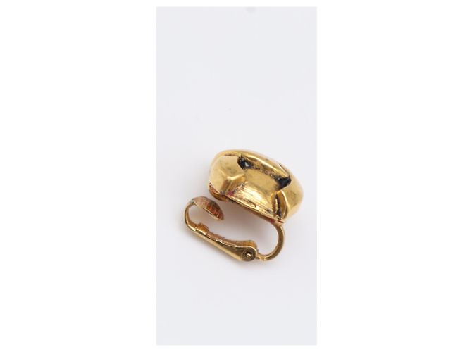Timeless Orecchini a clip rotondi Chanel Coco Mark in Oro D'oro - vista 9