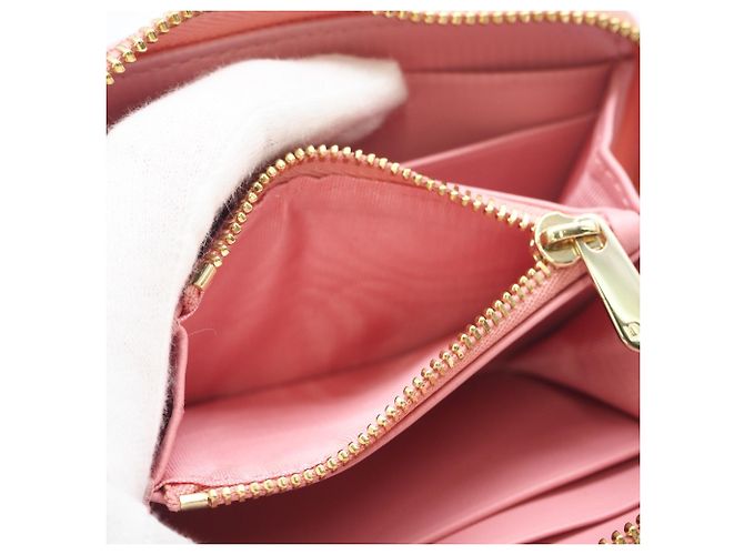 Christian Dior Cannage Lammfell-Münzbeutel Pink - Ansicht 12