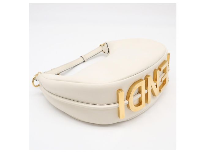 Borsa piccola Fendi Graphy Bianco - vista 5