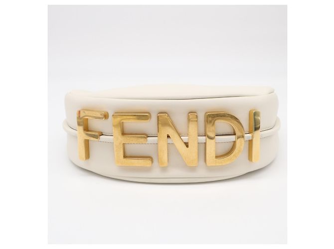Borsa piccola Fendi Graphy Bianco - vista 7