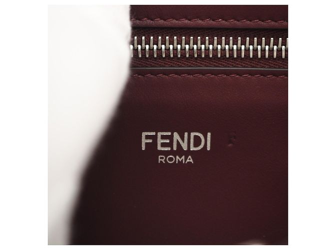 Borsa in pelle Fendi Peekaboo I.U. Small Bordò - vista 16