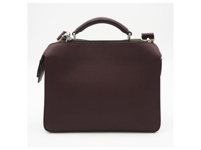 Borsa in pelle Fendi Peekaboo I.U. Small Bordò - vista 2