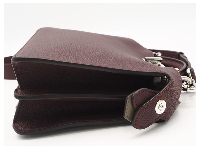 Borsa in pelle Fendi Peekaboo I.U. Small Bordò - vista 9
