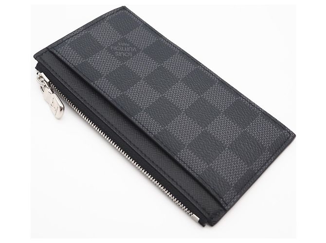 Tarjetero Damier Graphite Louis Vuitton Castaño Negro - vista 2