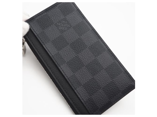 Tarjetero Damier Graphite Louis Vuitton Castaño Negro - vista 3
