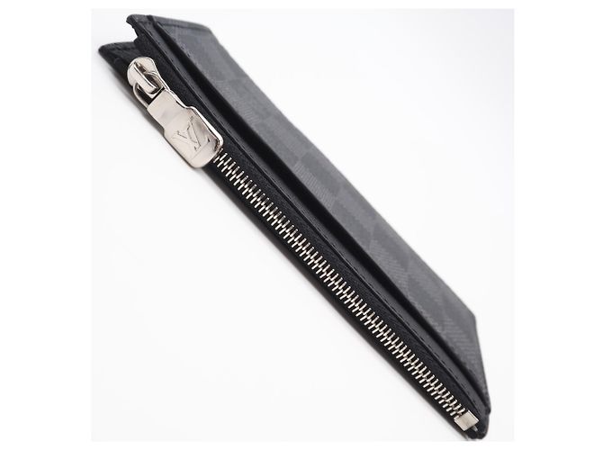 Tarjetero Damier Graphite Louis Vuitton Castaño Negro - vista 4