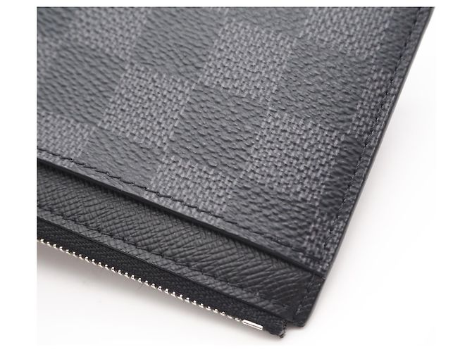 Tarjetero Damier Graphite Louis Vuitton Castaño Negro - vista 8