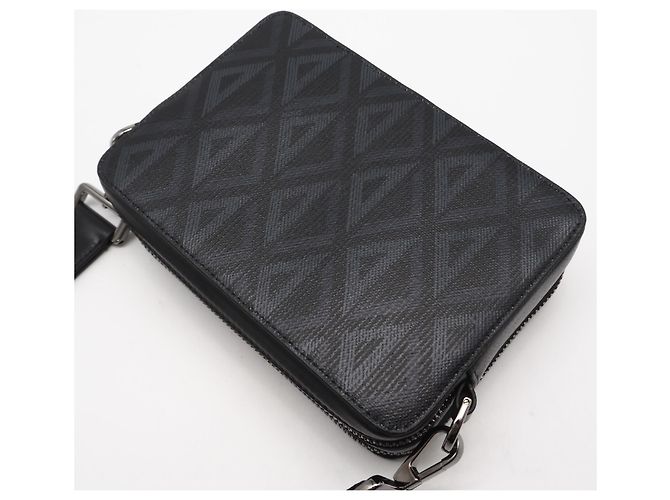 Pochette Messenger CD Diamond Christian Dior Marrone Nero - vista 2