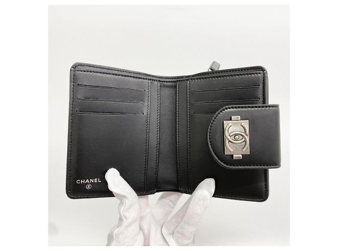 Chanel Boy Lammleder-Geldbörse in Schwarz - Ansicht 3