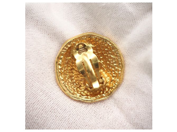Orecchini clip Chanel Coco Mark Vintage D'oro - vista 4