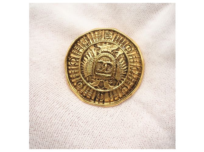 Orecchini clip Chanel Coco Mark Vintage D'oro - vista 5