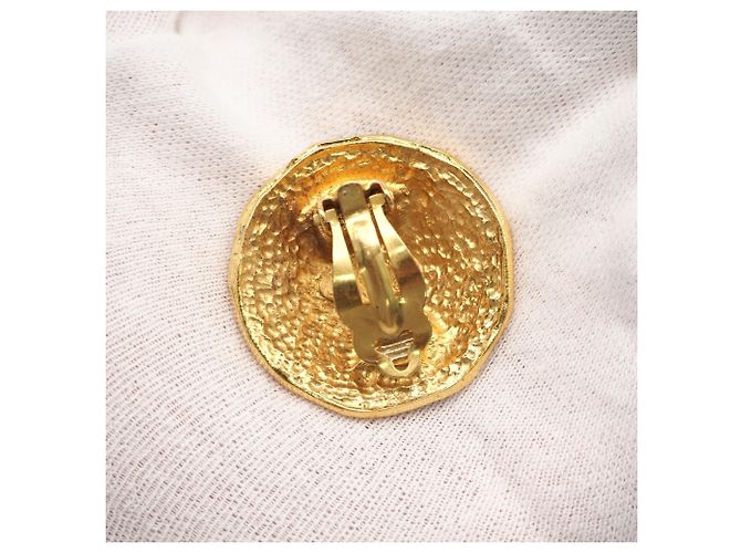 Orecchini clip Chanel Coco Mark Vintage D'oro - vista 6