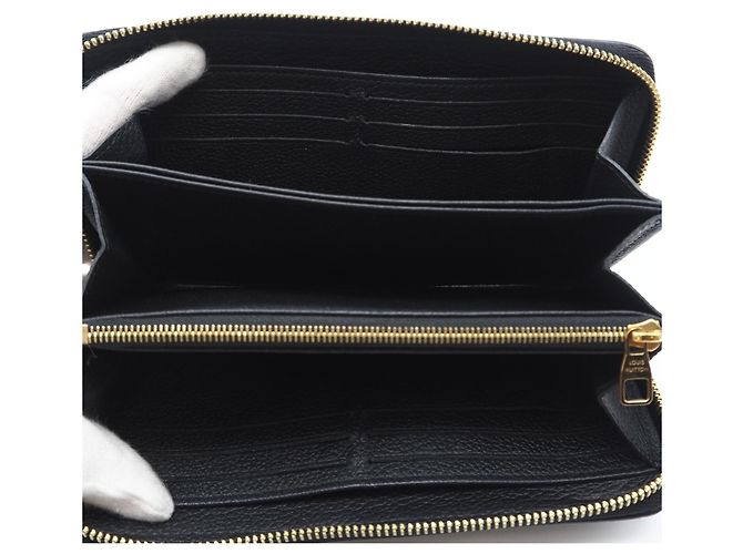 Louis Vuitton Monogram Empreinte Zippy Wallet Schwarz Beige - Ansicht 11