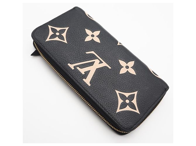 Louis Vuitton Monogram Empreinte Zippy Wallet Schwarz Beige - Ansicht 2