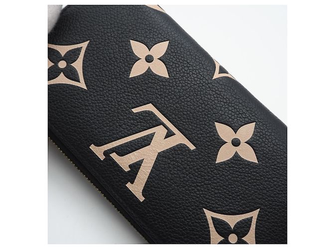 Louis Vuitton Monogram Empreinte Zippy Wallet Schwarz Beige - Ansicht 3