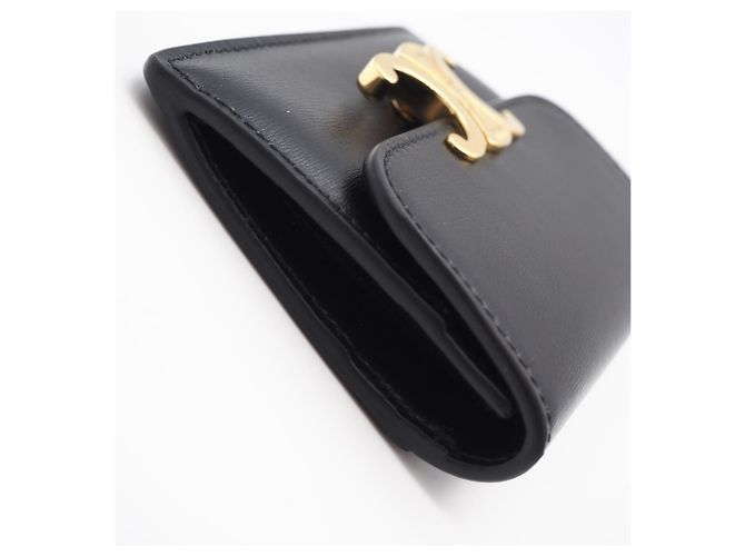 Céline Tarjetero Triomphe Flap Celine Negro - vista 8