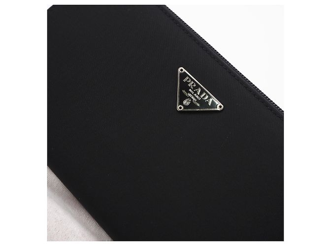 Cartera larga de nylon Saffiano negro de Prada - vista 4