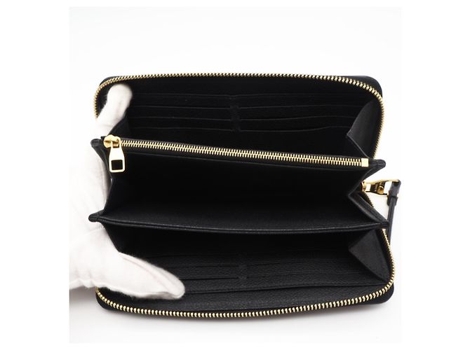 Louis Vuitton Monogram Empreinte Zippy Wallet Schwarz - Ansicht 9