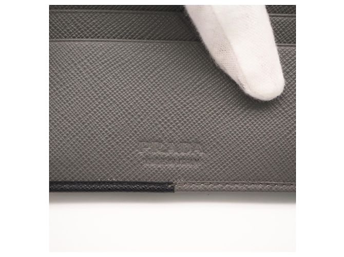 Prada Saffiano Bi-Fold Wallet Black - view 12
