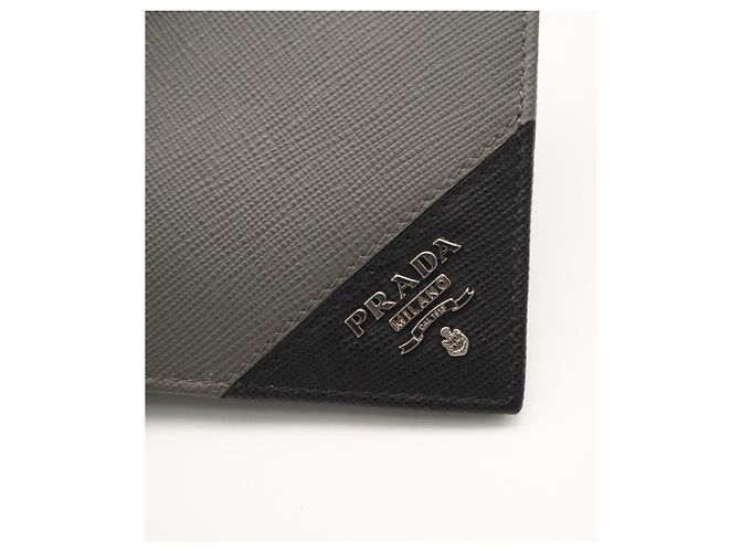 Prada Saffiano Bi-Fold Wallet Black - view 3