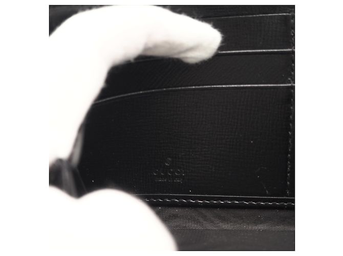 GUCCI GG Supreme Interlocking G Zip-Around Wallet Brown Black - view 12