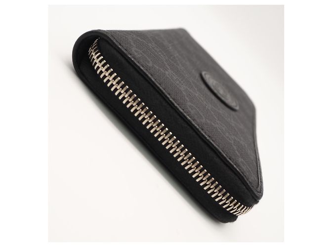 GUCCI GG Supreme Interlocking G Zip-Around Wallet Brown Black - view 6