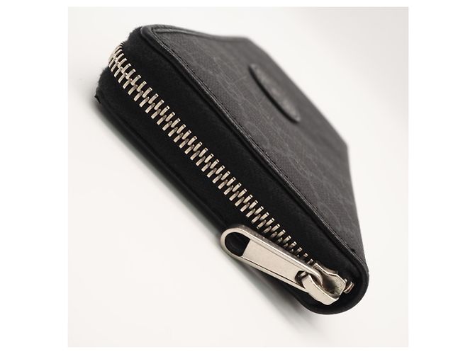 GUCCI GG Supreme Interlocking G Zip-Around Wallet Brown Black - view 7