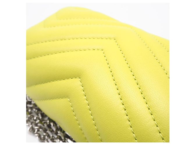 Borsa a tracolla mini Gucci GG Marmont Giallo - vista 3