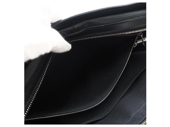 Borsa Business Louis Vuitton Epi Bassano MM Noir - vista 12