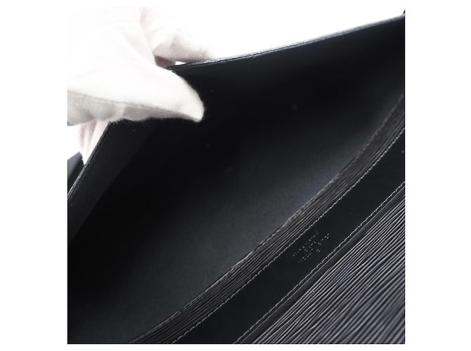 Borsa Business Louis Vuitton Epi Bassano MM Noir - vista 13