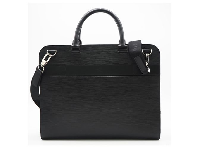 Borsa Business Louis Vuitton Epi Bassano MM Noir - vista 2