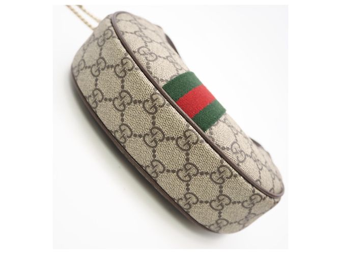 Piccola borsa a tracolla GUCCI Ophidia GG Supreme Rosso Beige Verde - vista 7