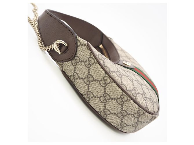 Piccola borsa a tracolla GUCCI Ophidia GG Supreme Rosso Beige Verde - vista 8