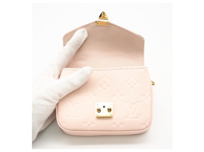 Borsa a tracolla Louis Vuitton Monogram Empreinte Micrometis Rosa - vista 12