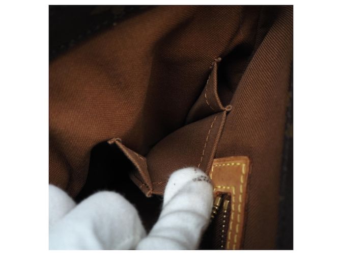 Borsa Cabas Piano Monogram Louis Vuitton Marrone - vista 17