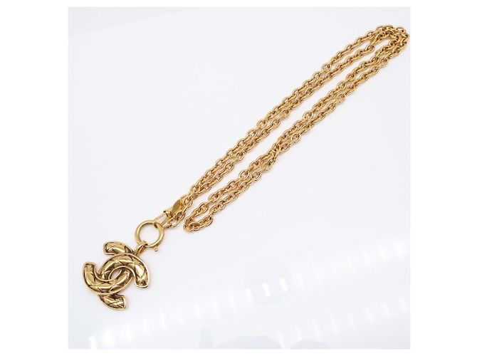 Collana Chanel Coco Mark Matelassé Gold D'oro - vista 2