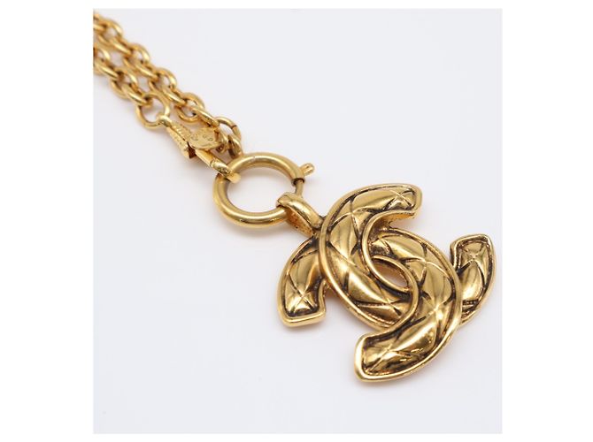 Collana Chanel Coco Mark Matelassé Gold D'oro - vista 5