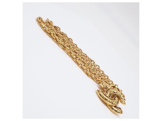 Collana Chanel Coco Mark Matelassé Gold D'oro - vista 8