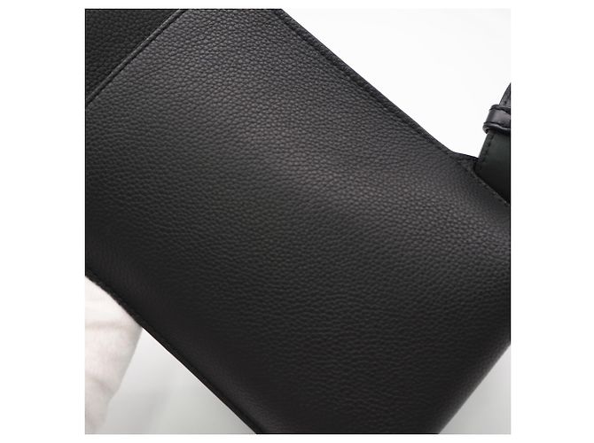 Borsa a tracolla verticale in pelle di vitello Soft Grain Loewe con tasca a T Nero - vista 4