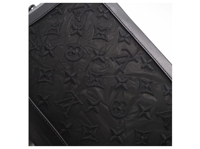 Borsa a tracolla Louis Vuitton See-through Soft Trunk Nero - vista 4