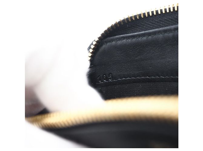Prada Saffiano Metal Round Reißverschluss-Langgeldbörse Schwarz - Ansicht 14