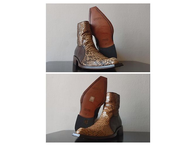 Autre Marque SHOTO Brown Python Leather Ankle Boots EU 40 - view 6