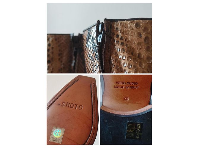 Autre Marque SHOTO Brown Python Leather Ankle Boots EU 40 - view 8