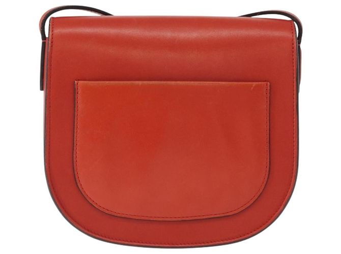 Céline Celine Trotteur Messenger in pelle di vitello Medium Arancione - vista 2