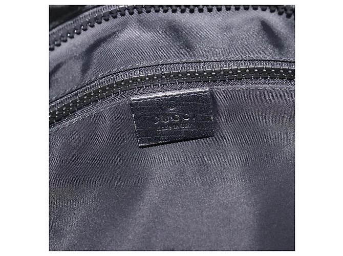 Gucci Vintage Flat Messenger GG Canvas et cuir Small Noir - vue 6