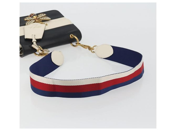Gucci Queen Margaret Flap Colorblock Leather Medium Nero - vista 5