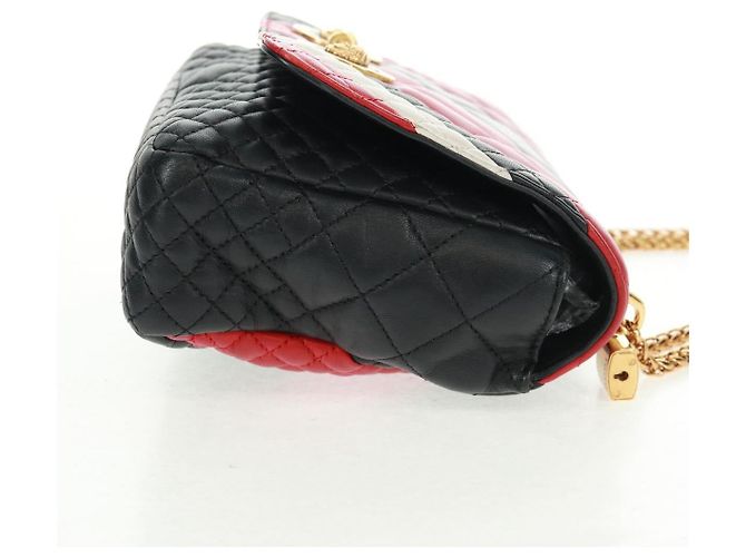 Versace Medusa Padlock gesteppte Leder Handtasche Medium Schwarz - Ansicht 4