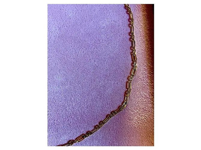 Autre Marque Collana a Catena Figaro in Argento 925 Placcata Oro D'oro - vista 6